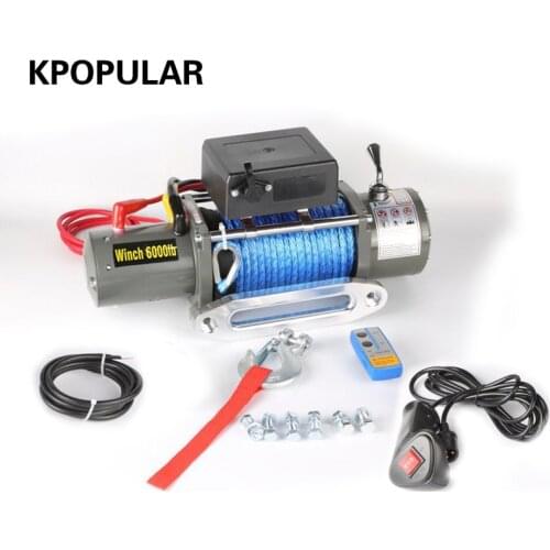 Car winch 6000 lb car tuning 12v electric winch winches for ATV 4WD boat Truck SUV 4x4 off road Car hoist self-help Rescue