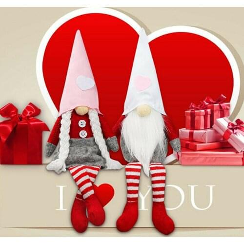 Valentines Day Gnome Plush Faceless Doll Decorations Present Gift for Women