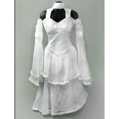 Custom 1:6 Figure White wedding dress Female Dress For 12" PH HT Body Doll