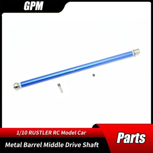 GPM 1/10 RUSTLER 4X4 VXL 67076-4 Accessories Stainless Steel Head + Metal Barrel Middle Drive Shaft RC Car Parts