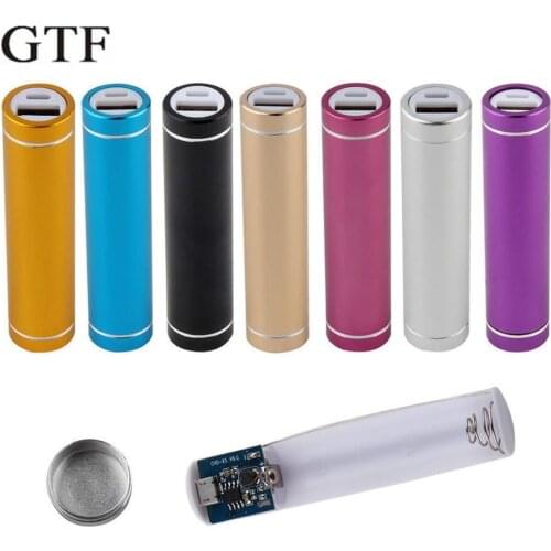 GTF DIY Mobile phone power bank for 1x18650 with USB Portable Power Bank Kit Charger Battery Case color send by random