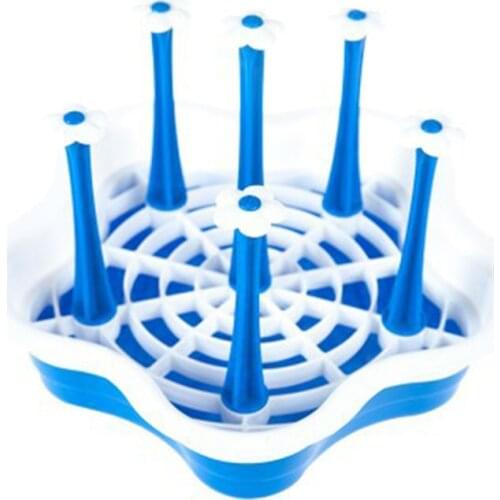 Plum Shape Kitchen Sink PP Plastic Drain Cup Holder Rack Cutlery Shelf Home Kitchen Supplies Three Colors Are Available KC1573