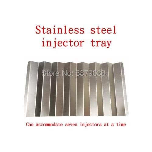 Stainless steel injector tray, school pump repair parts box, fuel injector decomposition plate T0196
