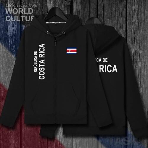 Costa Rica CRI Costa Rican Tico mens fleeces hoodies winter jacket men jackets and coat clothes casual nation country tracksuit
