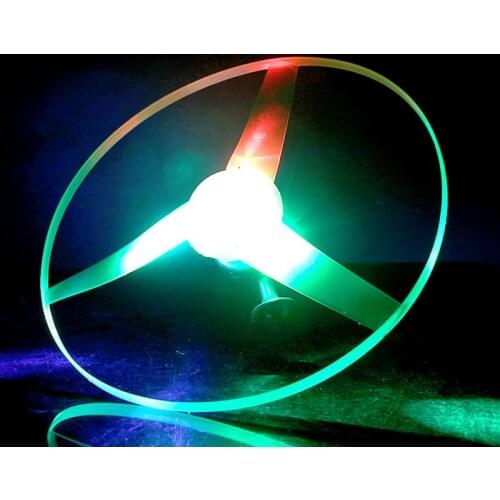 Novelty & Gag Toys Funny Spinning Flyer Luminous Flying LED Light Handle Luminous Fashion Sport Toys For Kids Children Girls