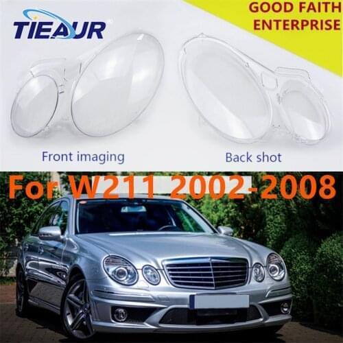 For W211 E CLASS E240 E320 E350 E280 E300 E500 E550 4Doors Headlight clear shell Transparent Glass Lens Cover 02-08 Lampshade