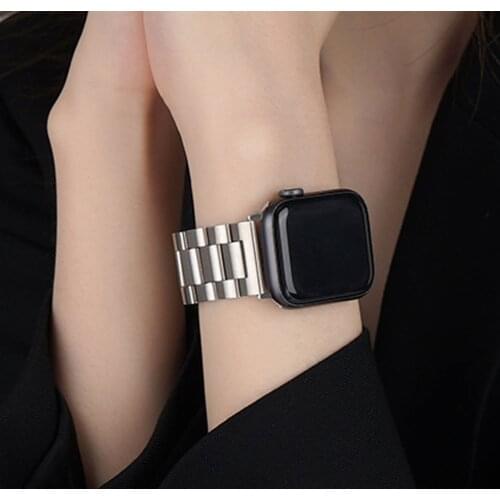 Apple Watch strap stainless steel 38mm 42mm 40mm 44mm series 6 SE 5 4 3 2 1 Replacement iWatch series accessories metal stainles