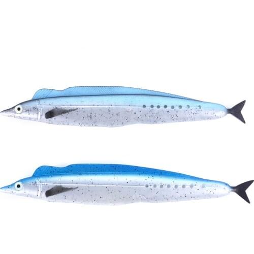 Ribbon fish Bait Deep Sea Fishing Lure 32cm 72g 1pcs PVC Soft Lure wobbler Fake Lure for Ocean Fshing