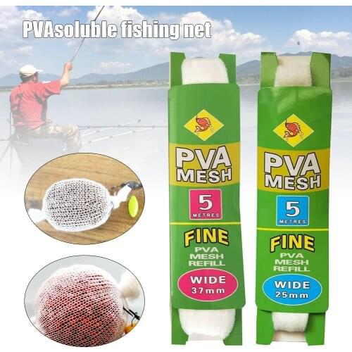 Newly 2pcs PVA 25/37mm Mesh Refill Carp Fishing Stocking Boilie Rig Bait Bags