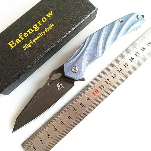JULI 15080 EDC Pocket Folding Knife D2 Blade Nylon Fiber Handle Utility Outdoor Camping Survival Tactical Knife Tool