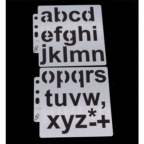 2pcs Letters Layering Stencils for Diy scrapbook/photo album Decorative Embossing coloring,painting stencil,home decor