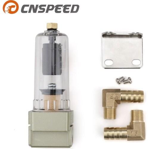 Engine Oil Catch Universal Tank Oil Gas Separator Filter Out Impurities with 90 Degree Adapter Auto Accessories