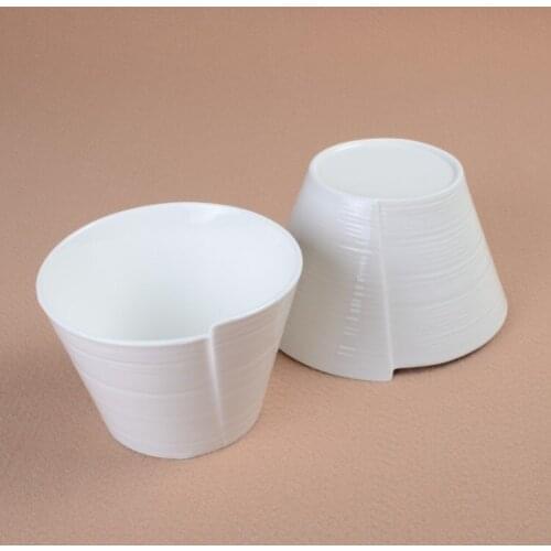 Unique Ceramic Rolling Serving Bowl Decorative Porcelain Reel Shape Bowl China Tableware for Noodles, Ice Cream and Potato Chips