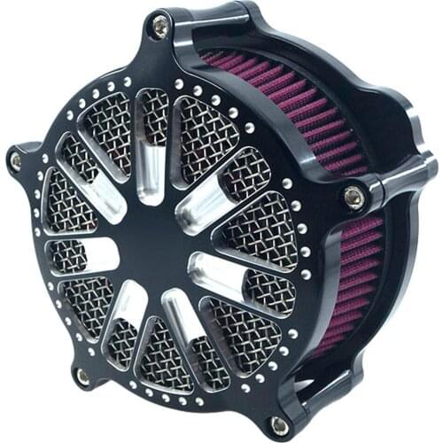 Air Filter Venturi Cleaner Motorcycle Intake System Cnc Kit Chrome Grill for Harley Dyna Softail Touring Fitment-B