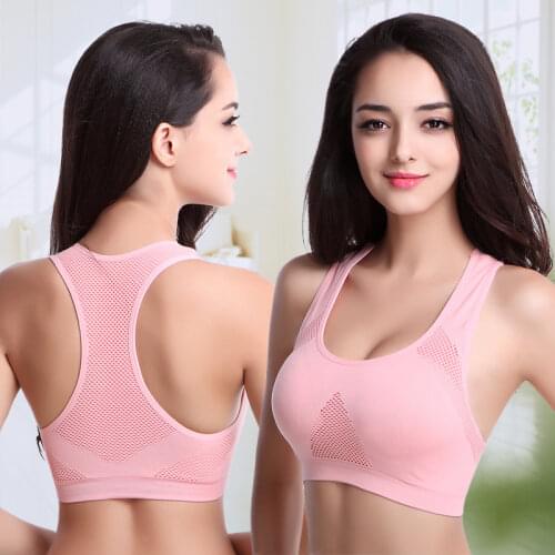 Womens Seamless Bra Running Brassiere Underwear Chest Sleep Yoga Sports Bra Vest Top Bralette Gathered Without Steel Ring