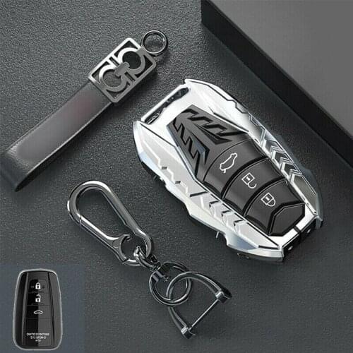 1 Pcs New Zinc Alloy Car Smart Remote Key Fob Cover Case Skin Shell For Toyota Corolla Camry Avalon CHR RAV4 Stying Accessories