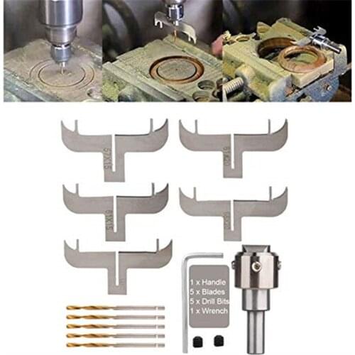 10 Pcs/Lot Bracelet Milling Cutter Woodworking Bracelet Ring Blades High Speed Steel Wood Drill Tool for CNC Machine Router Bit