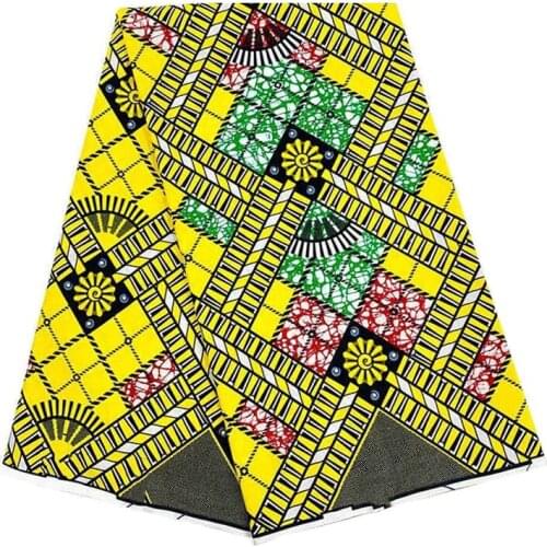 100%Breathable African Fabric By The Yard Veritable High Quality Real Ankara Printed Cotton Fabrics Per Meter For Dress SP 890