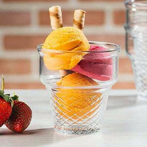 2pcs Goblet Cocktail Cup Sundae Ice Cream Bowl Yogurt Pudding Bowl Snack Dessert Cup Ilkshake Drinking Bar Tableware