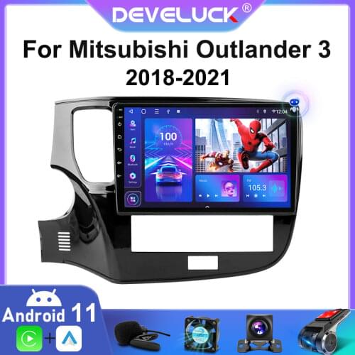 2din Android 10 For Mitsubishi Outlander 3 III GF0W GG0W 2018 - 2021 Car Radio Multimidia Video Player GPS Navigation Stereo 4G