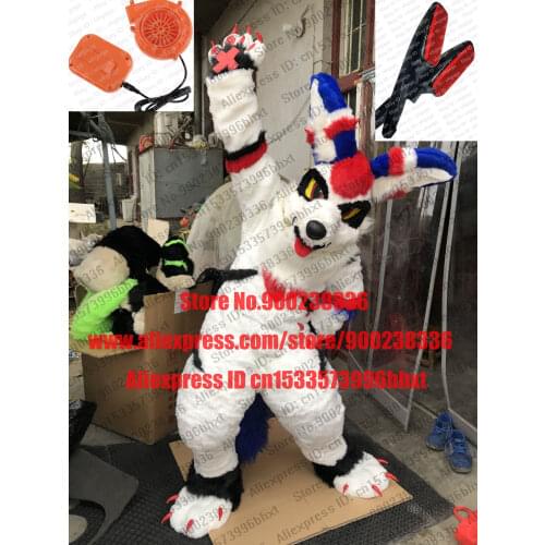3-D Eyes Digitigrade Bent Legs Fursuit Fullsuit Panda Teen Costumes H7U BLUE Dog Fox Furry Suit Custom For Child Adult