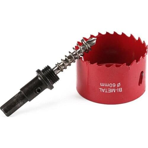 3pc 60/80/100mm M42 Metal Hole Saw Holesaw Arbor Pilot DrillBit Wood Plastic+Rod Bimetal Hole Saw Power Tools