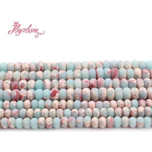 3x6/5x8mm Rondelle Frost Matte Snakeskin ShouShan Jaspers Stone Beads For Jewelry Making DIY Necklace Bracelet 15" Free Shipping