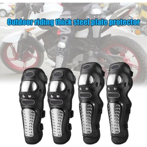 4pcs Stainless Steel Thickened Steel Plate Wear-resistant Shatter-resistant Knee Elbow Pads наколенники joelheira WHStore