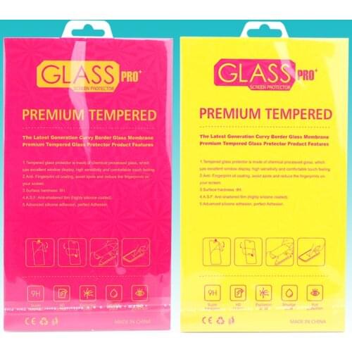 90*165mm Universal Paper Retail Package Packaging Box for Mobile Phone Tempered Glass Screen Protector Box 100PCS/lot KJ-420