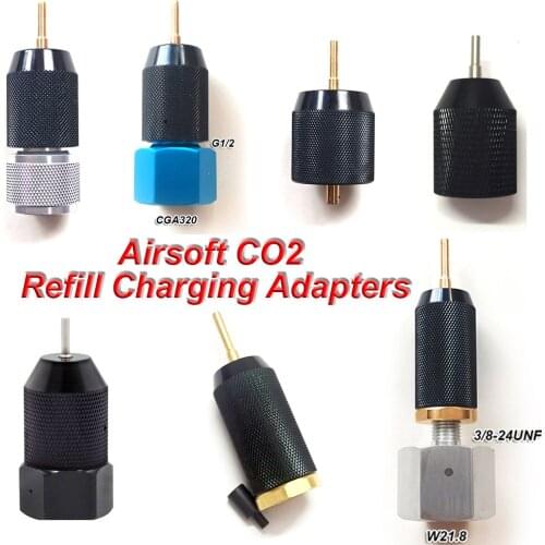 Gas Refill Charger Adapter Portable Connector with Nozzle for Paintball Co2 Tank Disposable Cartridge Sodastream Cylinder MAPP