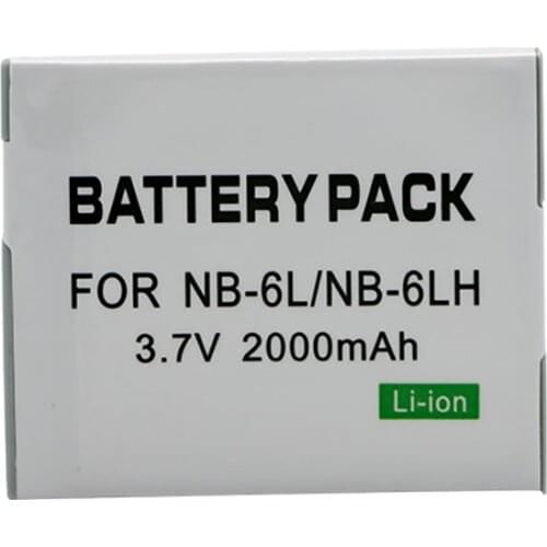 1pc 3.7V 2000mAh NB-6L/NB-6LH NB 6L NB6L NB 6LH 6L Battery For Canon IXUS 310 SX240 SX275 SX280 SX510 HS 95 210 300 S90 S95