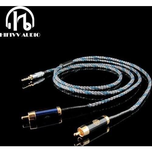 HI end cable audio line 3.5mm to rac Cable amplifier Signal Cable OCC cable