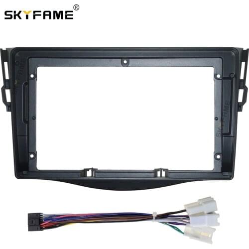 Car Radio Fascia Frame Cable For TOYOTA RAV4 2006-2012 Stereo Android Dashboard Kit Face Plate