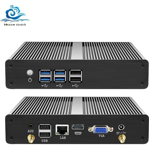 DDR3L Fanless Mini PC Core i5 4210Y i3 4010Y 4005U HDMI WIFI 8*USB Office Computer Windows PC HD Graphics 4400 WIFI HDMI HTPC