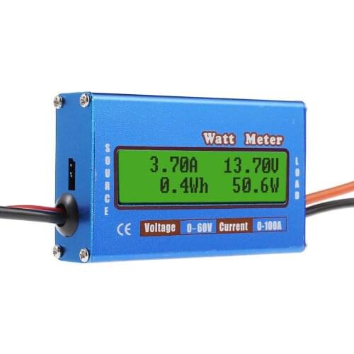 Digital Monitor LCD Watt Meter 60V/100A DC Ammeter RC Battery Power Amp Analyzer GDeals