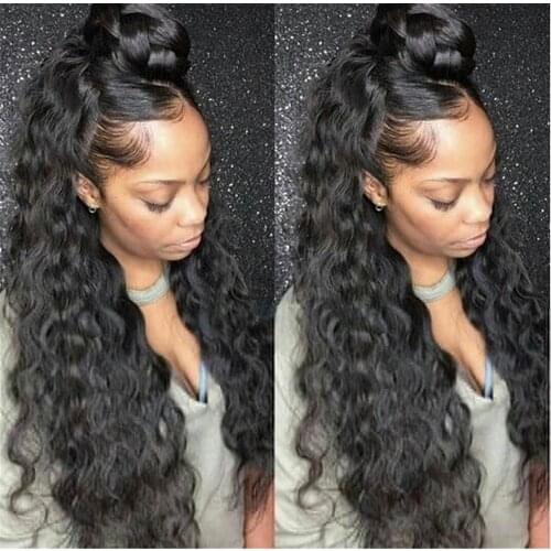 FenJun Hair Loose Curly Lace Wig with Baby Hair Lace Front Wig 13x4 Synthetic High Temperature for Black Women