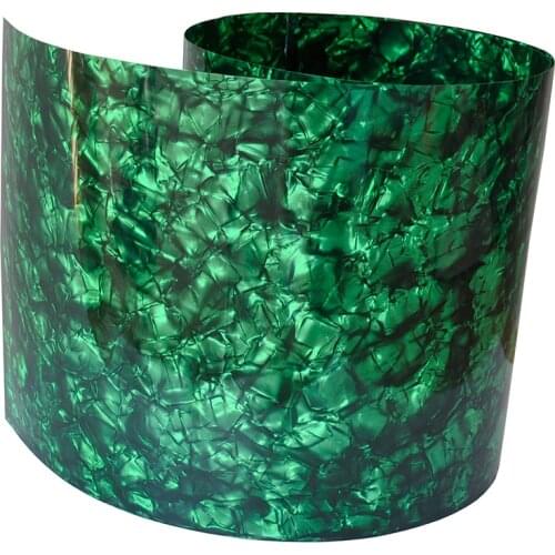 Gauge 0.5mm Diamond Green Celluloid Sheet Drum Wrap Musical Instrument Deco 62x16in