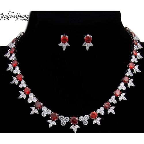 Bright Small People European Jewerly Sets For Women Exquisite Flower Jewelry Set CZ Parure Bijoux Femme Mariage AS018