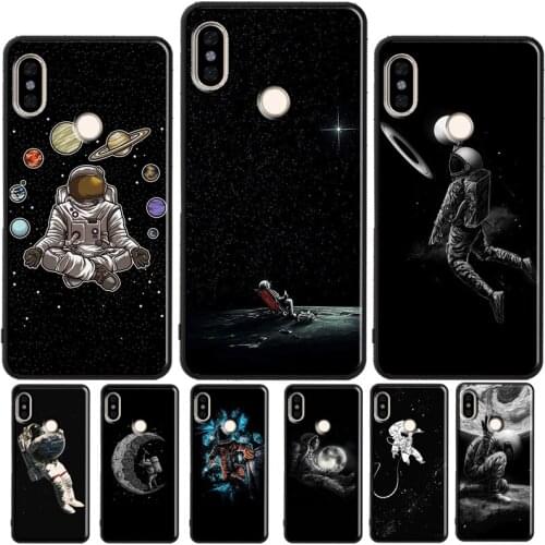 Space Astronaut illustration Case For Xiaomi Redmi 9 9A 9C 7A 8A 9T Back Cover For Redmi Note 10 Pro 7 8 9 Pro 8T 9S