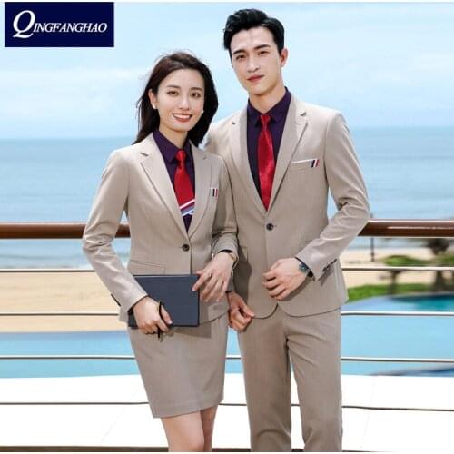 Womens mans suit office wear Blazer and Pants or Skirt set high quality business Ladies Suit Fashion Slim Jacket