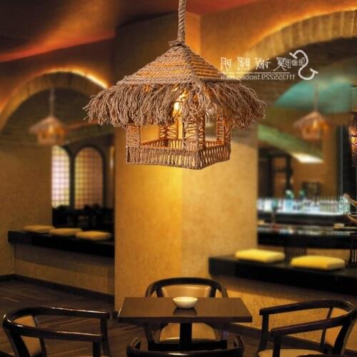 Loft Nordic Retro Pastoral Clothing Store Cafe Bar Chandelier Chandelier Rope Rope American Country luminaire