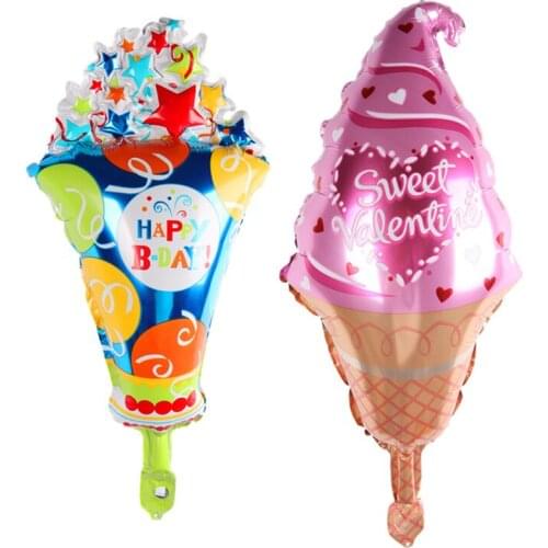 Mini Latest mini ice cream balloon with star sweet valentine foil for happy day decoration ballon Birthday balloon