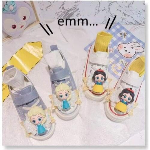 Disney fashion spring and autumn cute cartoon non-slip wear-resistant comfortable casual all-match childrens flat canvas shoes