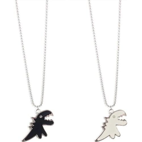 N0HE Unisex Dinosaur Necklaces Ins Teens Girls Boys Novelty Jewelry for Best Friend