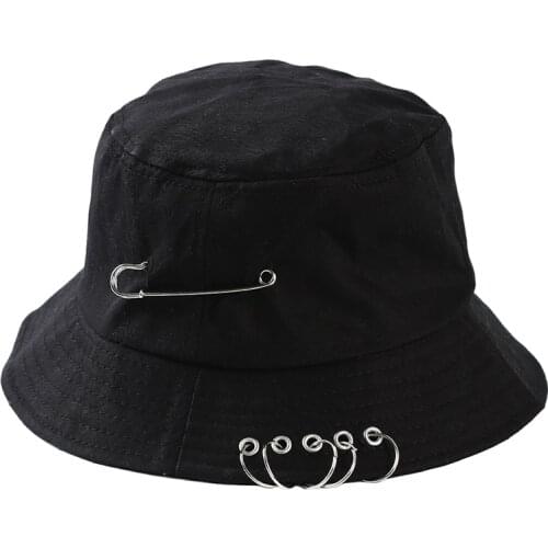 Unisex Hip Hop Fishing Cap Flat Fishman Hat Summer Black Bucket Hat Sprots Chapeau Sun Hat Wholesale
