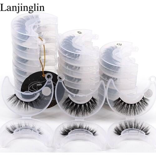 Wholesale False Eyelashes 10 Pairs Natural Long 3D Mink Lashes Wispy Fluffy Handmade Faux Lashes Makeup Tool Extension maquiagem