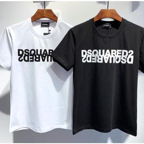 Genuine DSQUARED2 DSQ Senior Printed T-Shirt, Couple Super T-Shirt DT517