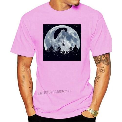 Paragliding T-Shirt - Flying Parachute Moon