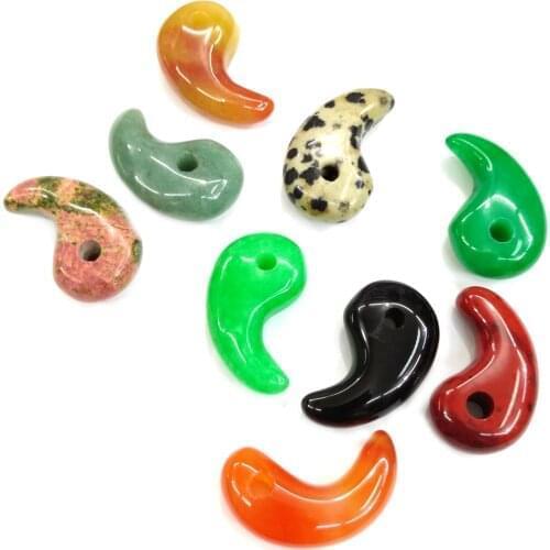 Natural Semi-precious Stone Charms Pendants Turquoises Agates Aventurine Pendant For Jewelry Making DIY Necklace Accessories