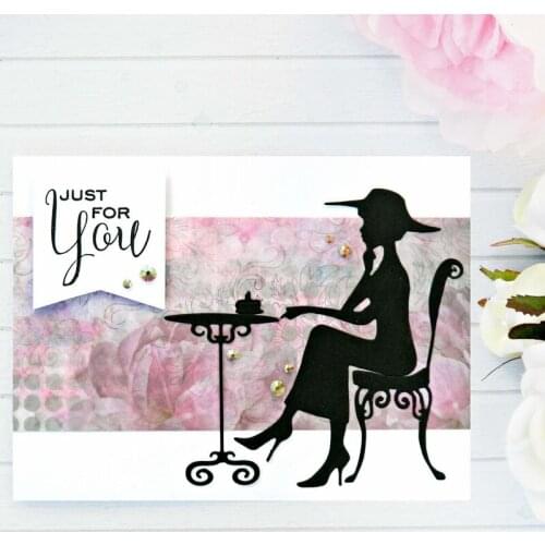 Afternoon Tea Lady Chair Metal Cutting Dies Stencils For DIY Scrapbooking Photo Album Decorative Embossing Cards Craft Die Cuts